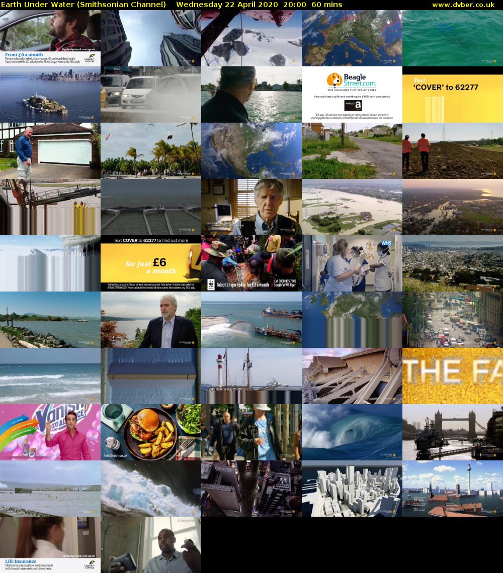 Earth Under Water (Smithsonian Channel) Wednesday 22 April 2020 20:00 - 21:00