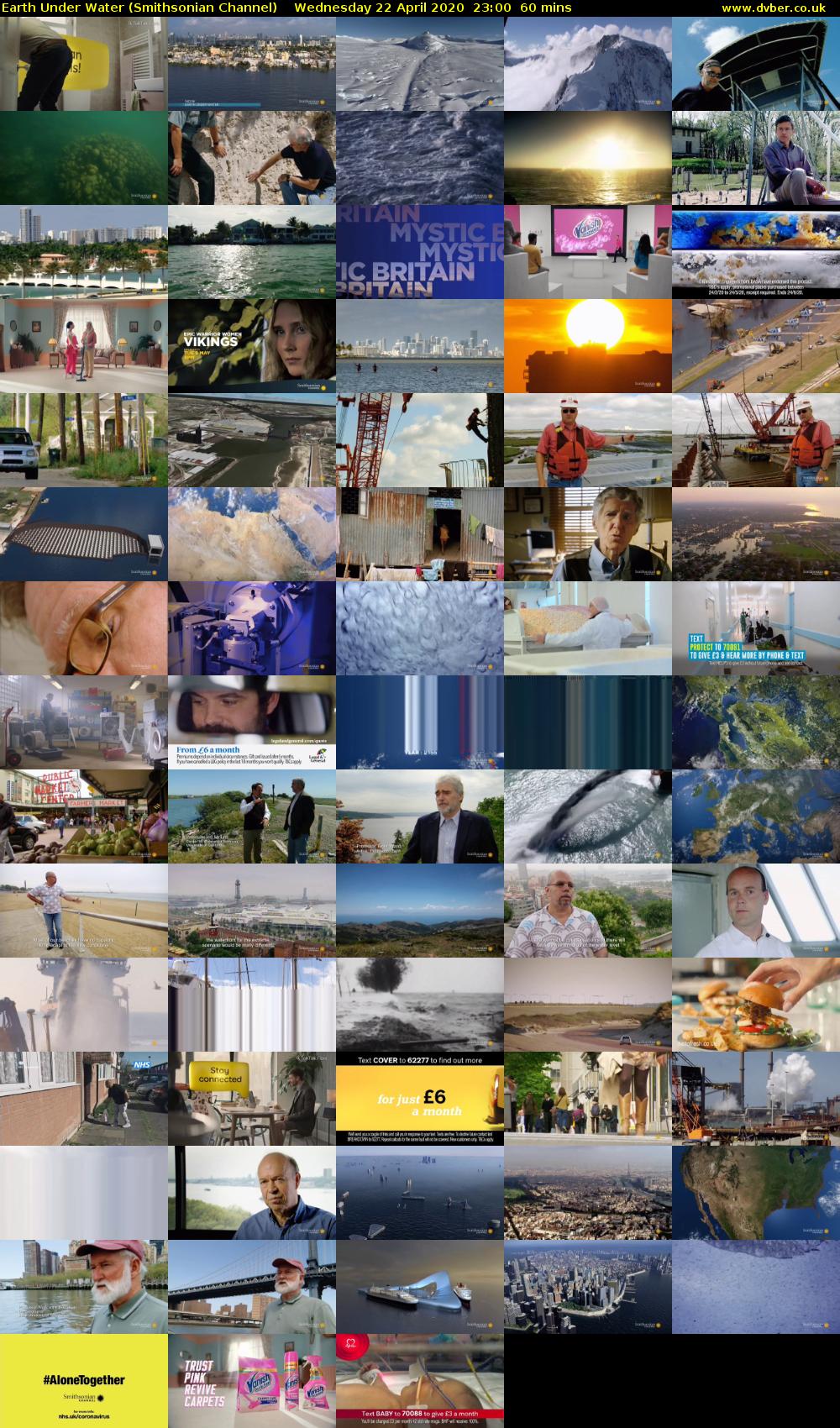 Earth Under Water (Smithsonian Channel) Wednesday 22 April 2020 23:00 - 00:00