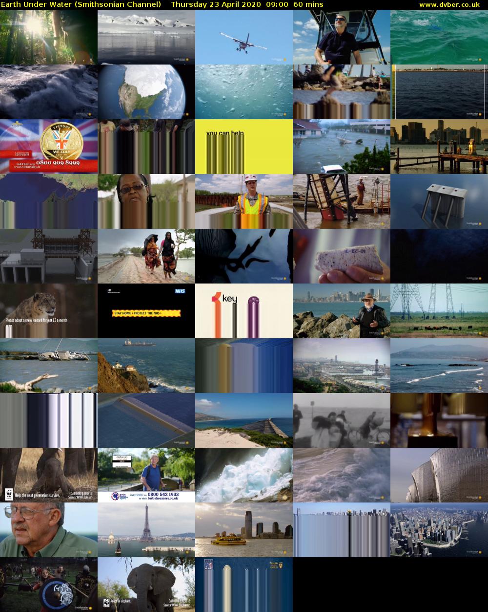 Earth Under Water (Smithsonian Channel) Thursday 23 April 2020 09:00 - 10:00