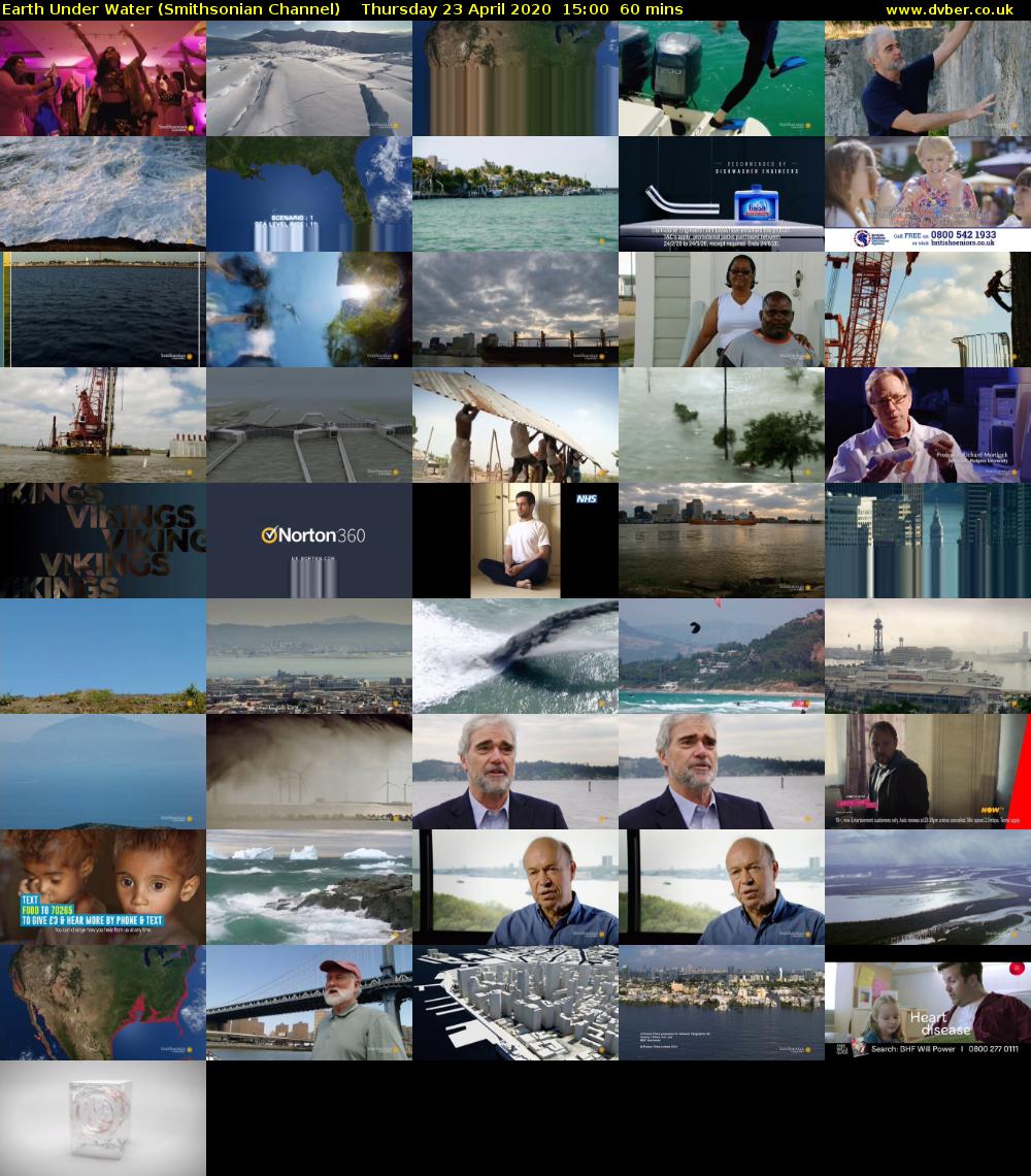 Earth Under Water (Smithsonian Channel) Thursday 23 April 2020 15:00 - 16:00