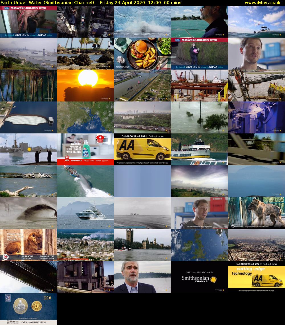 Earth Under Water (Smithsonian Channel) Friday 24 April 2020 12:00 - 13:00