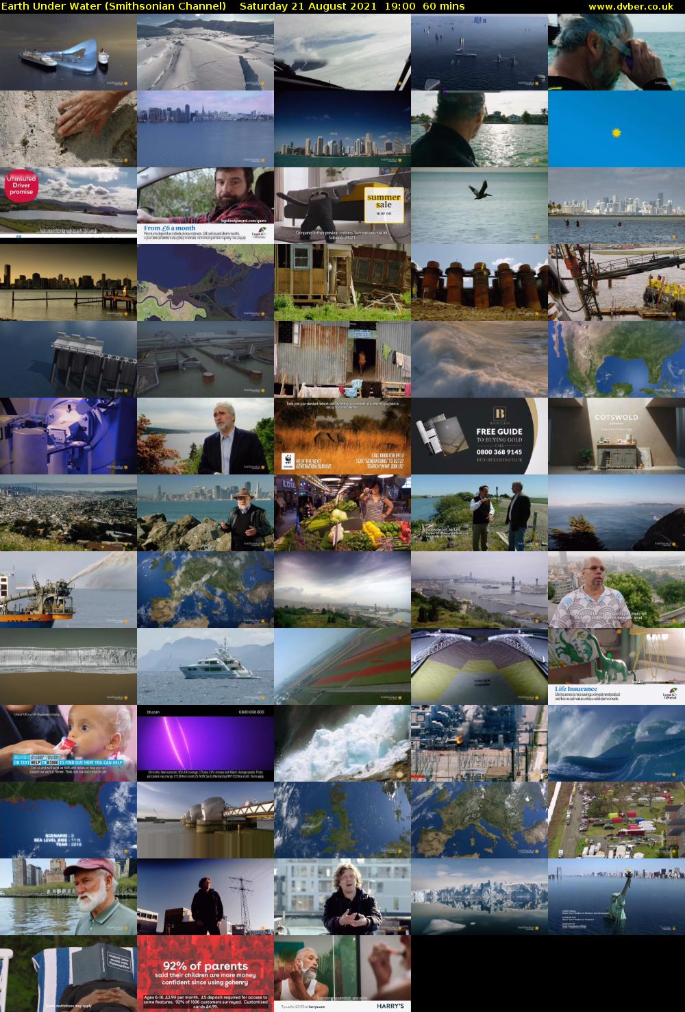 Earth Under Water (Smithsonian Channel) Saturday 21 August 2021 20:00 - 21:00