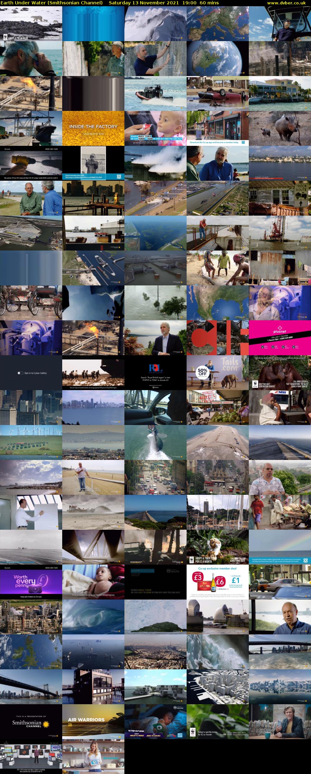 Earth Under Water (Smithsonian Channel) Saturday 13 November 2021 19:00 - 20:00