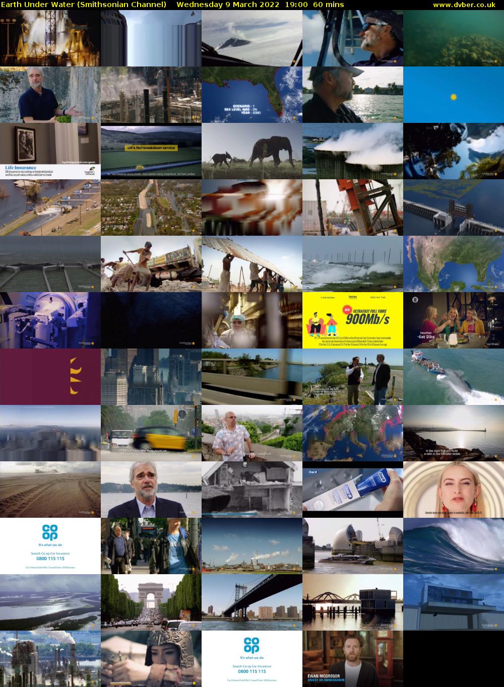 Earth Under Water (Smithsonian Channel) Wednesday 9 March 2022 19:00 - 20:00