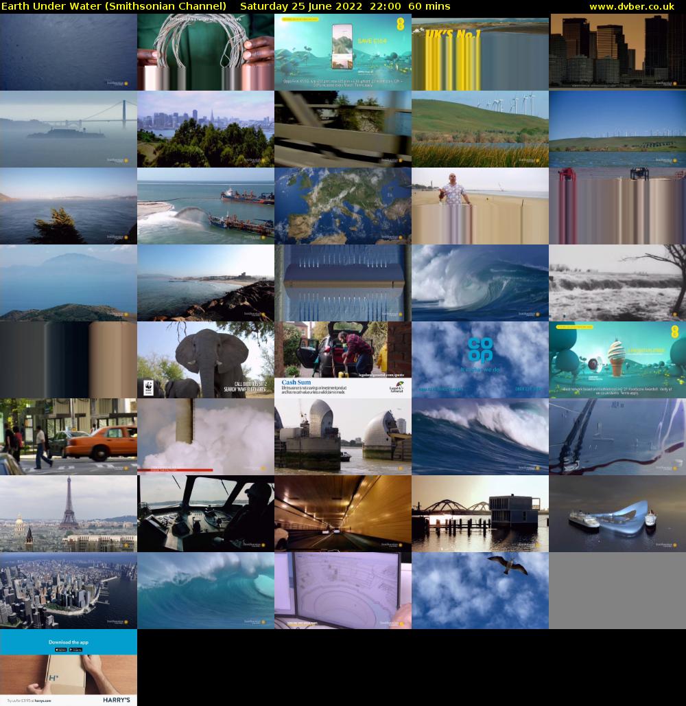 Earth Under Water (Smithsonian Channel) Saturday 25 June 2022 22:00 - 23:00