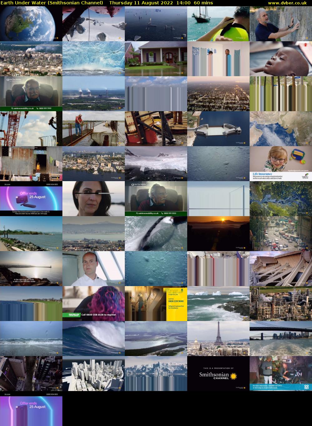 Earth Under Water (Smithsonian Channel) Thursday 11 August 2022 14:00 - 15:00