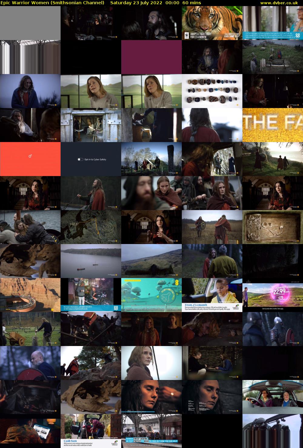 Epic Warrior Women (Smithsonian Channel) Saturday 23 July 2022 00:00 - 01:00