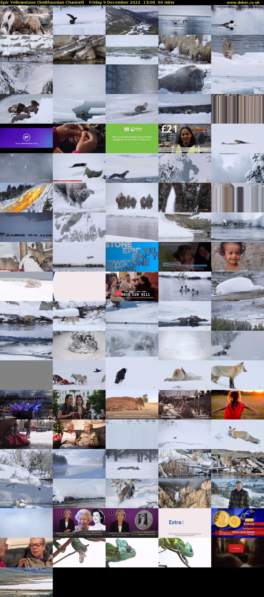 Epic Yellowstone (Smithsonian Channel) Friday 9 December 2022 13:00 - 14:00