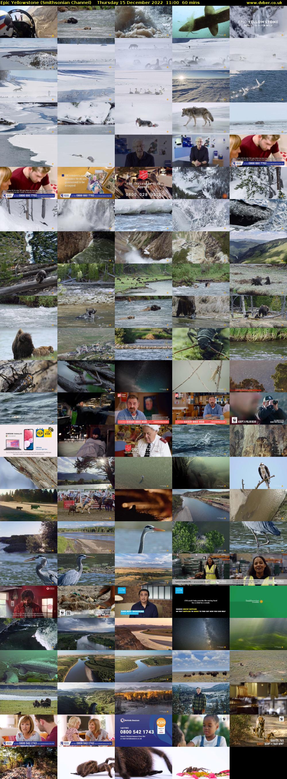 Epic Yellowstone (Smithsonian Channel) Thursday 15 December 2022 11:00 - 12:00