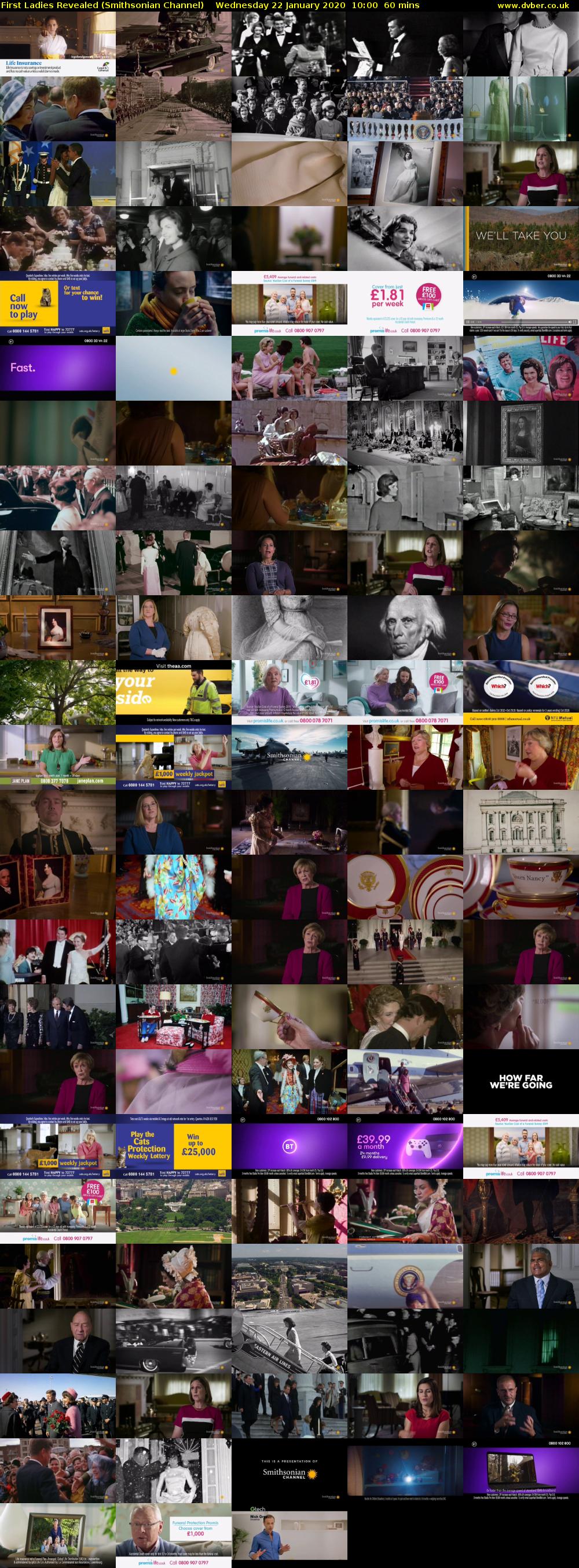 First Ladies Revealed (Smithsonian Channel) Wednesday 22 January 2020 10:00 - 11:00