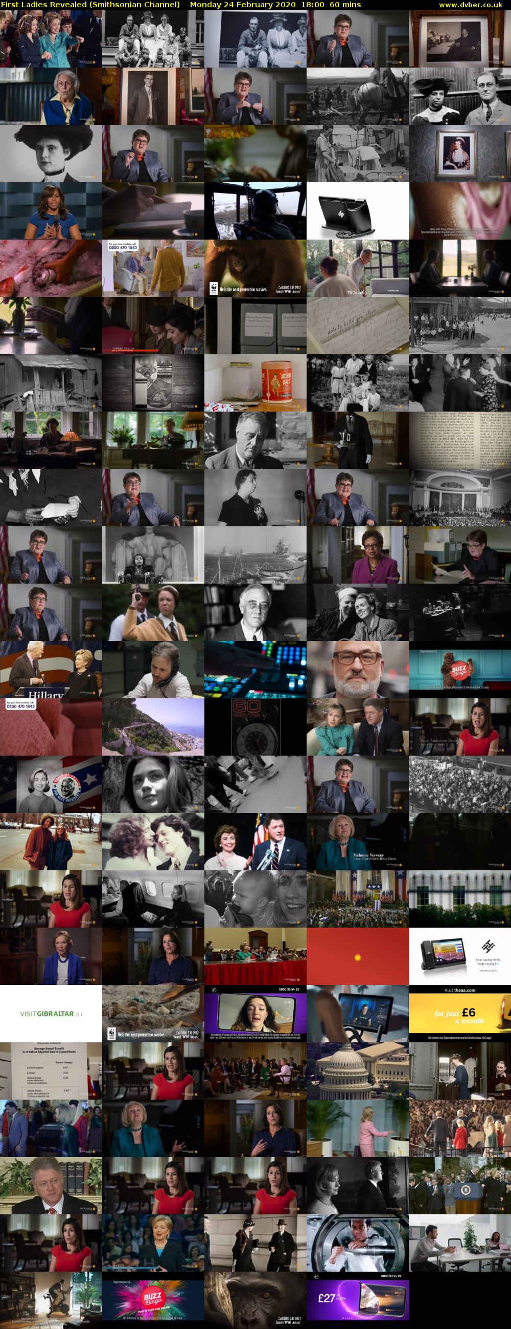 First Ladies Revealed (Smithsonian Channel) Monday 24 February 2020 18:00 - 19:00