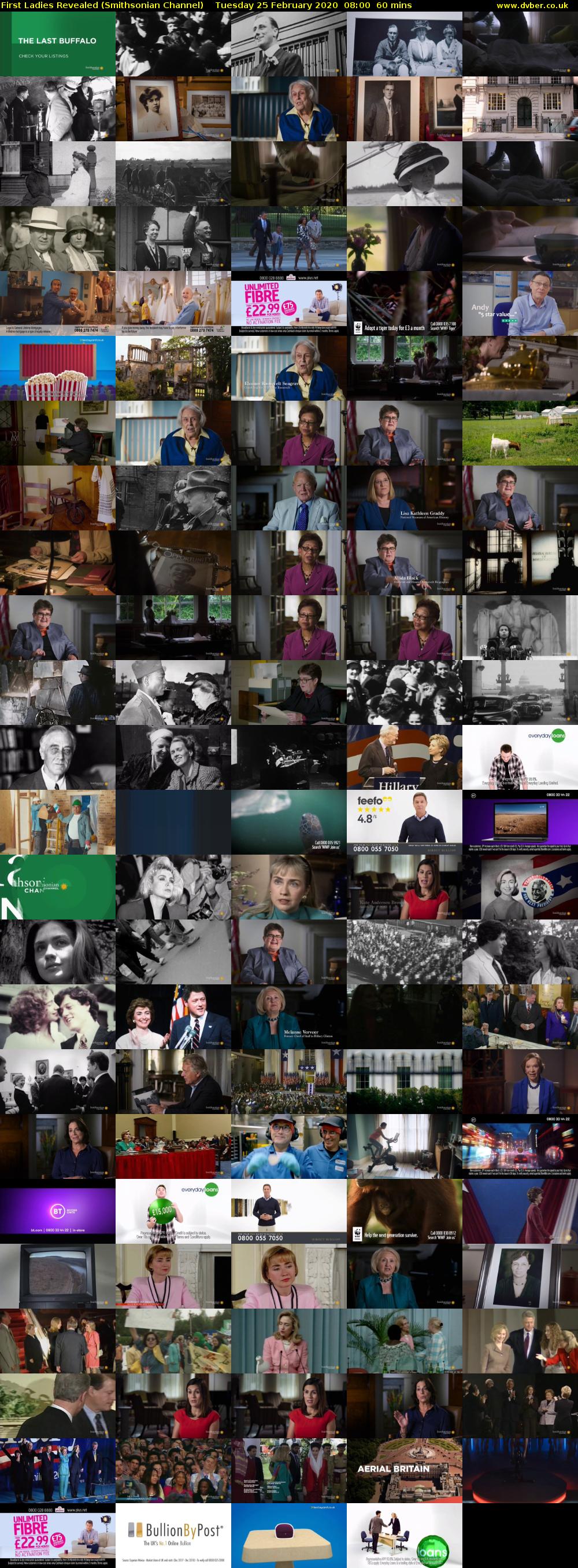 First Ladies Revealed (Smithsonian Channel) Tuesday 25 February 2020 08:00 - 09:00