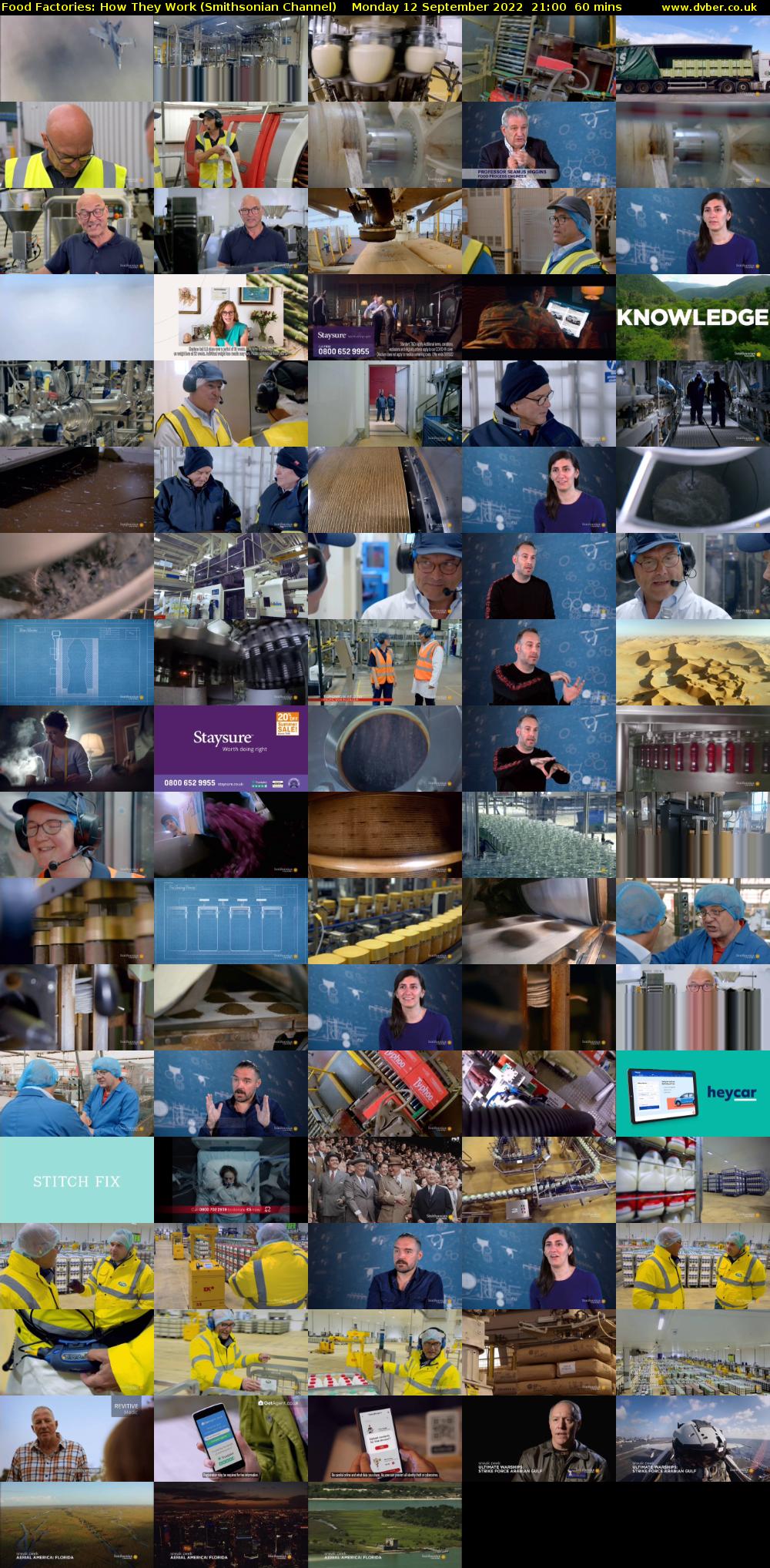 Food Factories: How They Work (Smithsonian Channel) Monday 12 September 2022 21:00 - 22:00