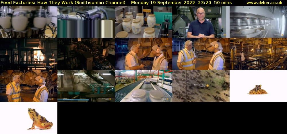 Food Factories: How They Work (Smithsonian Channel) Monday 19 September 2022 23:20 - 00:10