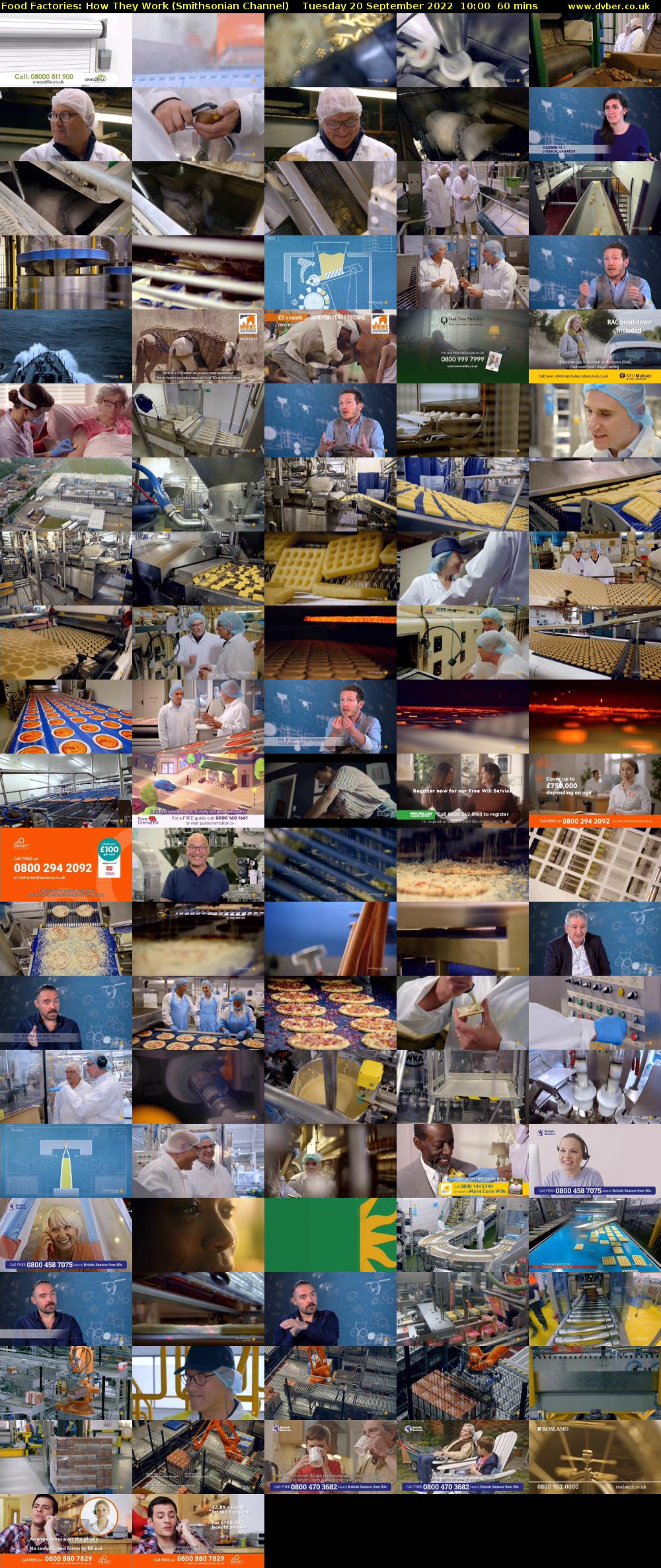 Food Factories: How They Work (Smithsonian Channel) Tuesday 20 September 2022 10:00 - 11:00