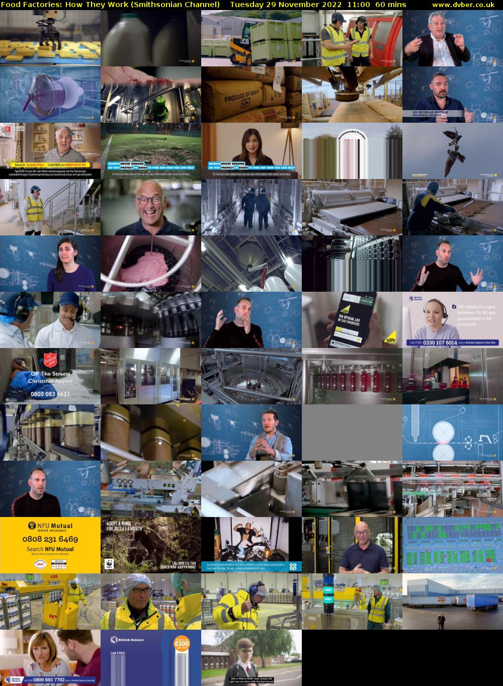 Food Factories: How They Work (Smithsonian Channel) Tuesday 29 November 2022 11:00 - 12:00