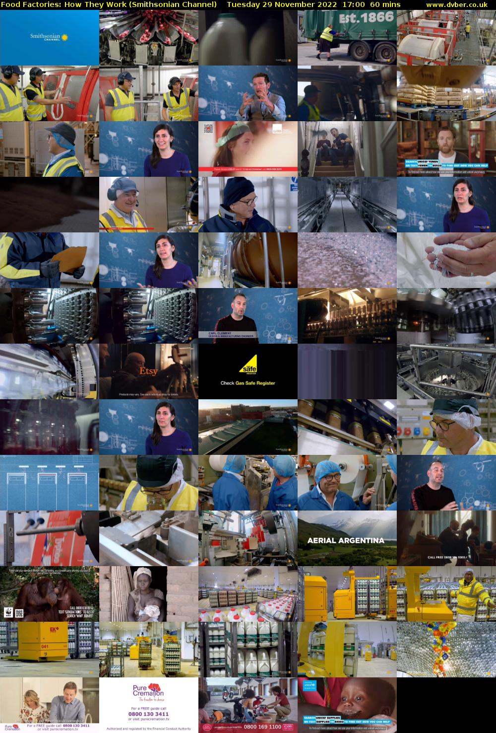 Food Factories: How They Work (Smithsonian Channel) Tuesday 29 November 2022 17:00 - 18:00