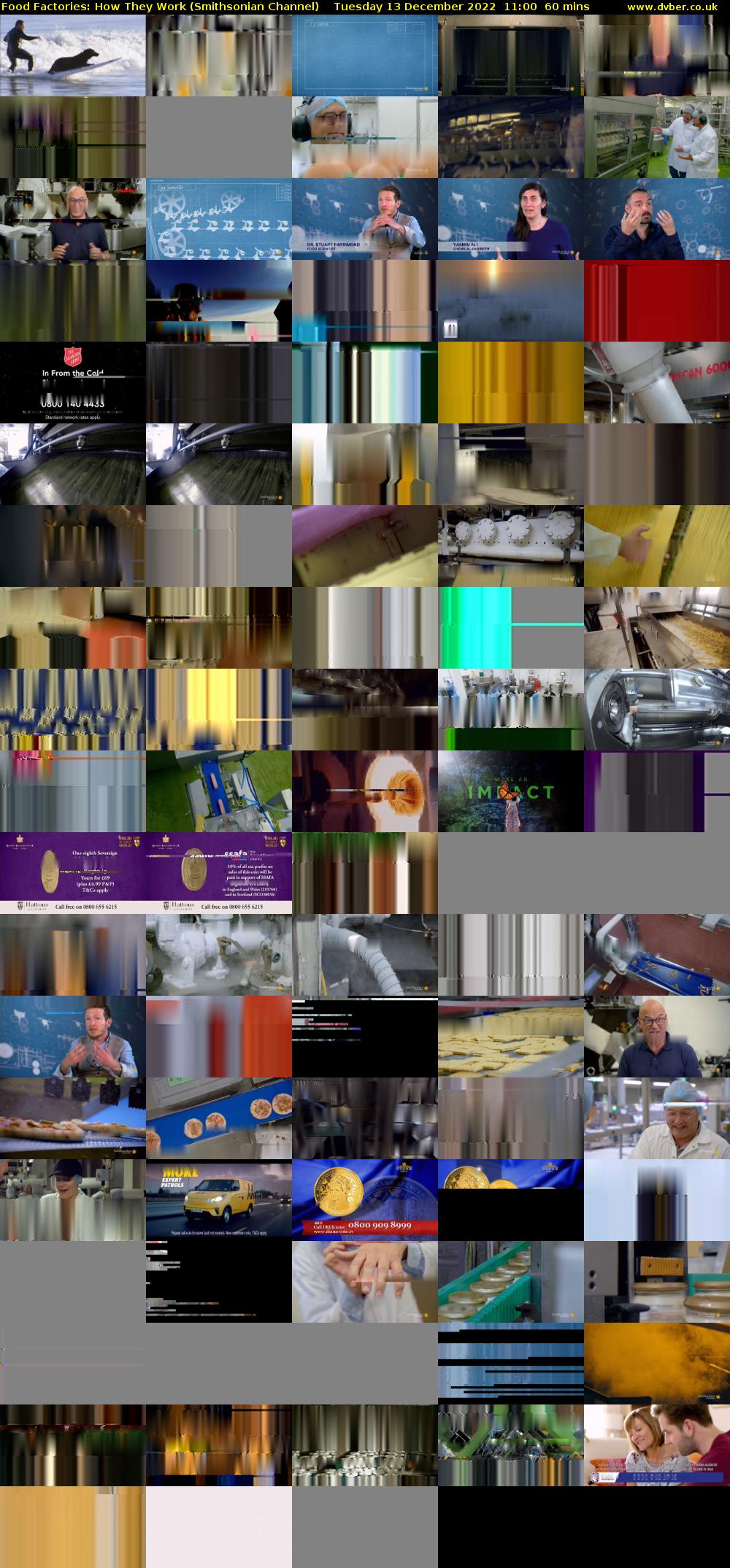 Food Factories: How They Work (Smithsonian Channel) Tuesday 13 December 2022 11:00 - 12:00