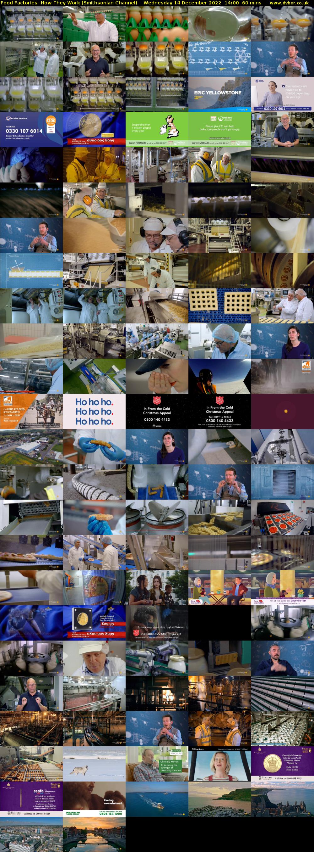 Food Factories: How They Work (Smithsonian Channel) Wednesday 14 December 2022 14:00 - 15:00