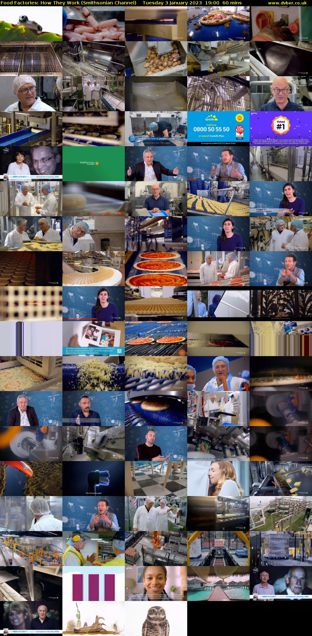 Food Factories: How They Work (Smithsonian Channel) Tuesday 3 January 2023 19:00 - 20:00