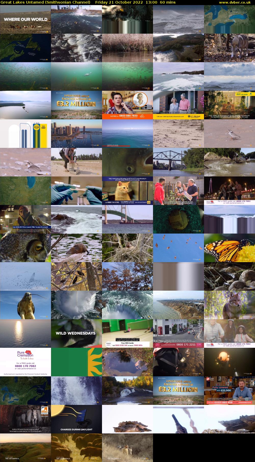 Great Lakes Untamed (Smithsonian Channel) Friday 21 October 2022 13:00 - 14:00