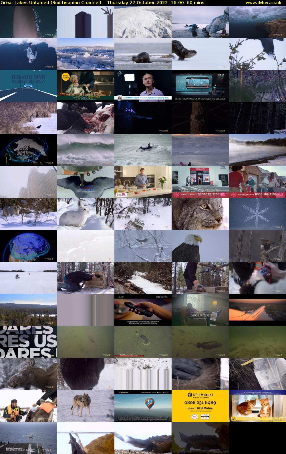 Great Lakes Untamed (Smithsonian Channel) Thursday 27 October 2022 16:00 - 17:00
