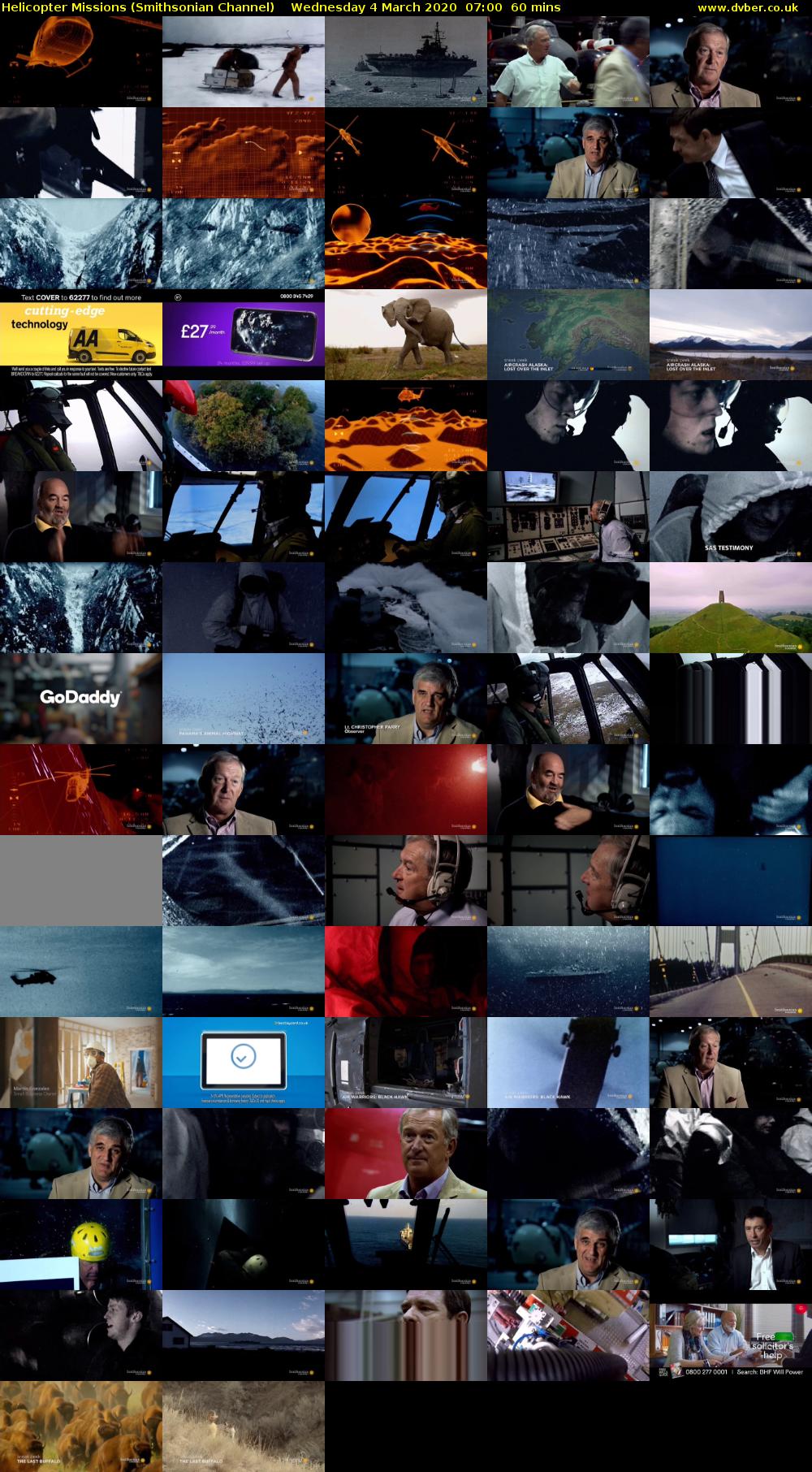 Helicopter Missions (Smithsonian Channel) Wednesday 4 March 2020 07:00 - 08:00