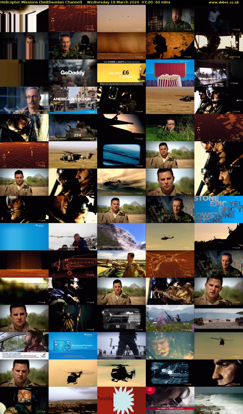 Helicopter Missions (Smithsonian Channel) Wednesday 18 March 2020 07:00 - 08:00