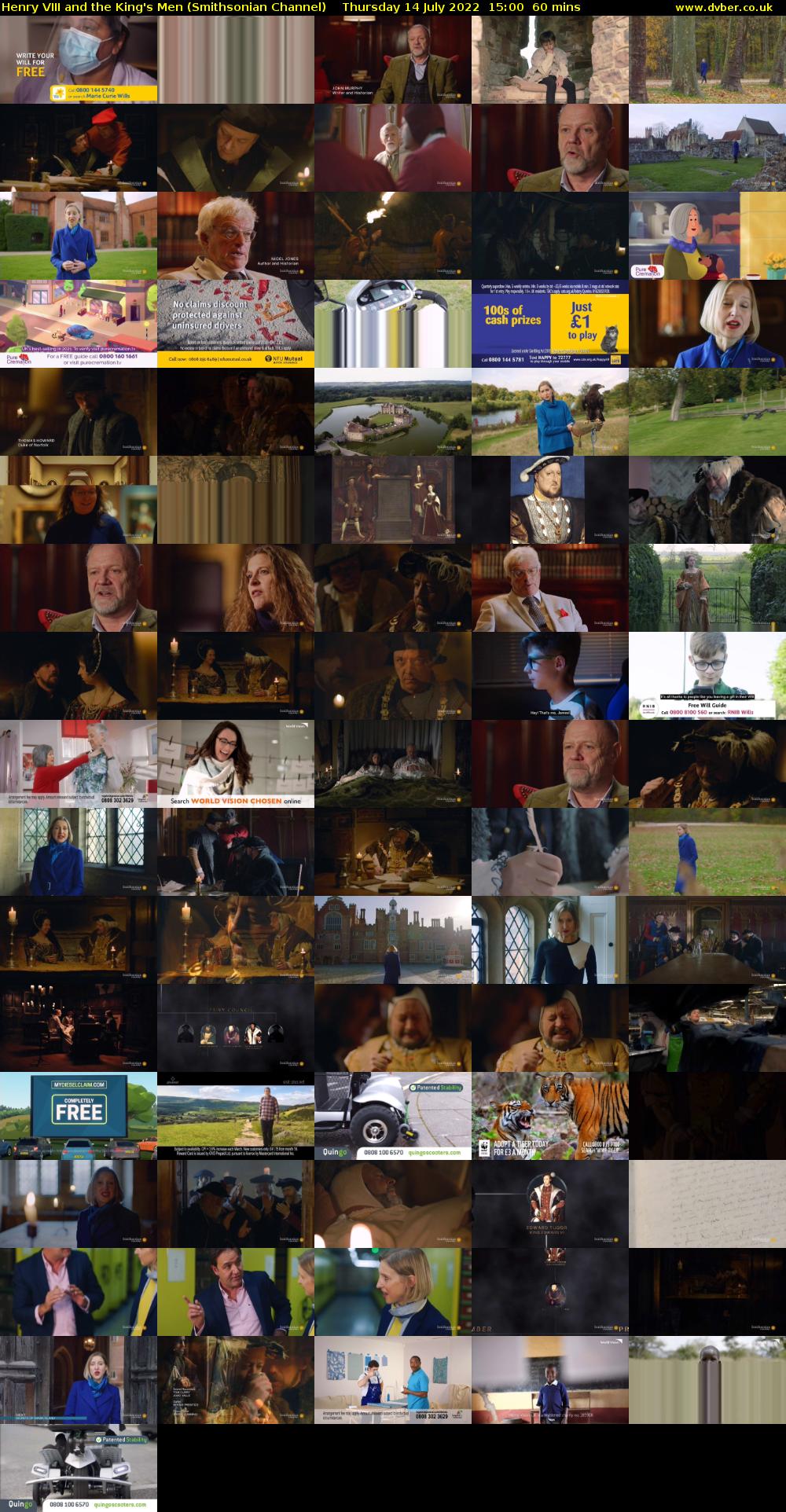 Henry VIII and the King's Men (Smithsonian Channel) Thursday 14 July 2022 15:00 - 16:00