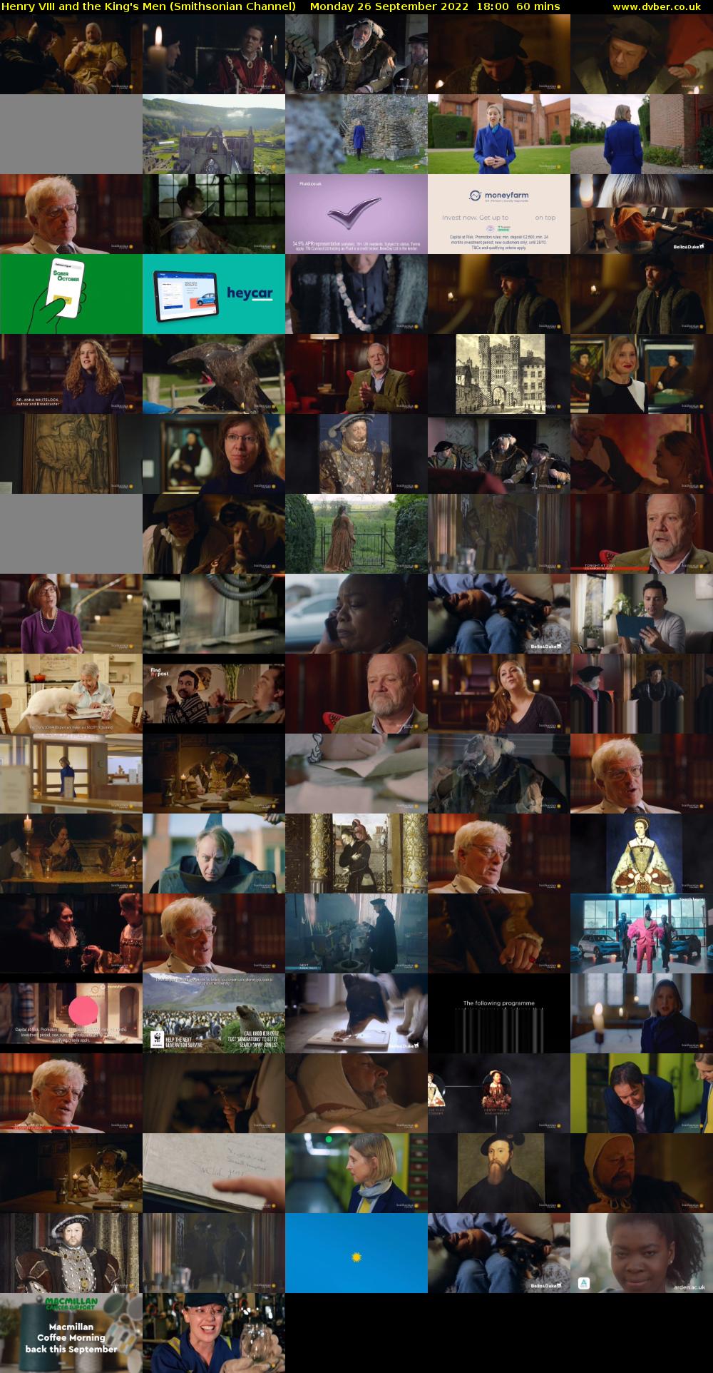 Henry VIII and the King's Men (Smithsonian Channel) Monday 26 September 2022 18:00 - 19:00