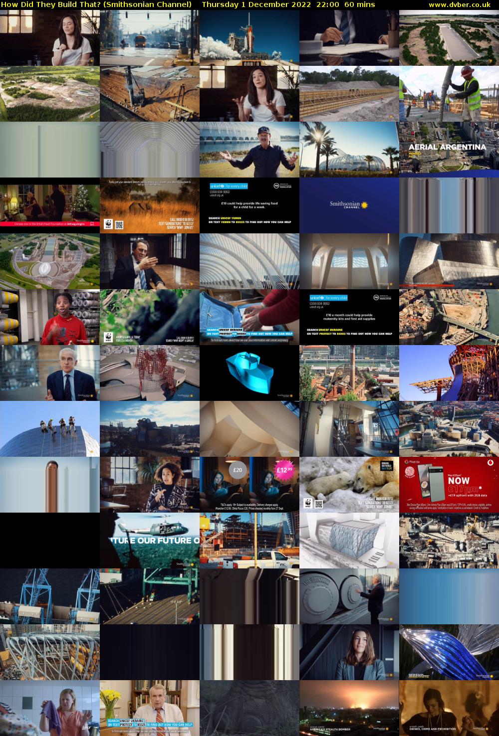 How Did They Build That? (Smithsonian Channel) Thursday 1 December 2022 22:00 - 23:00