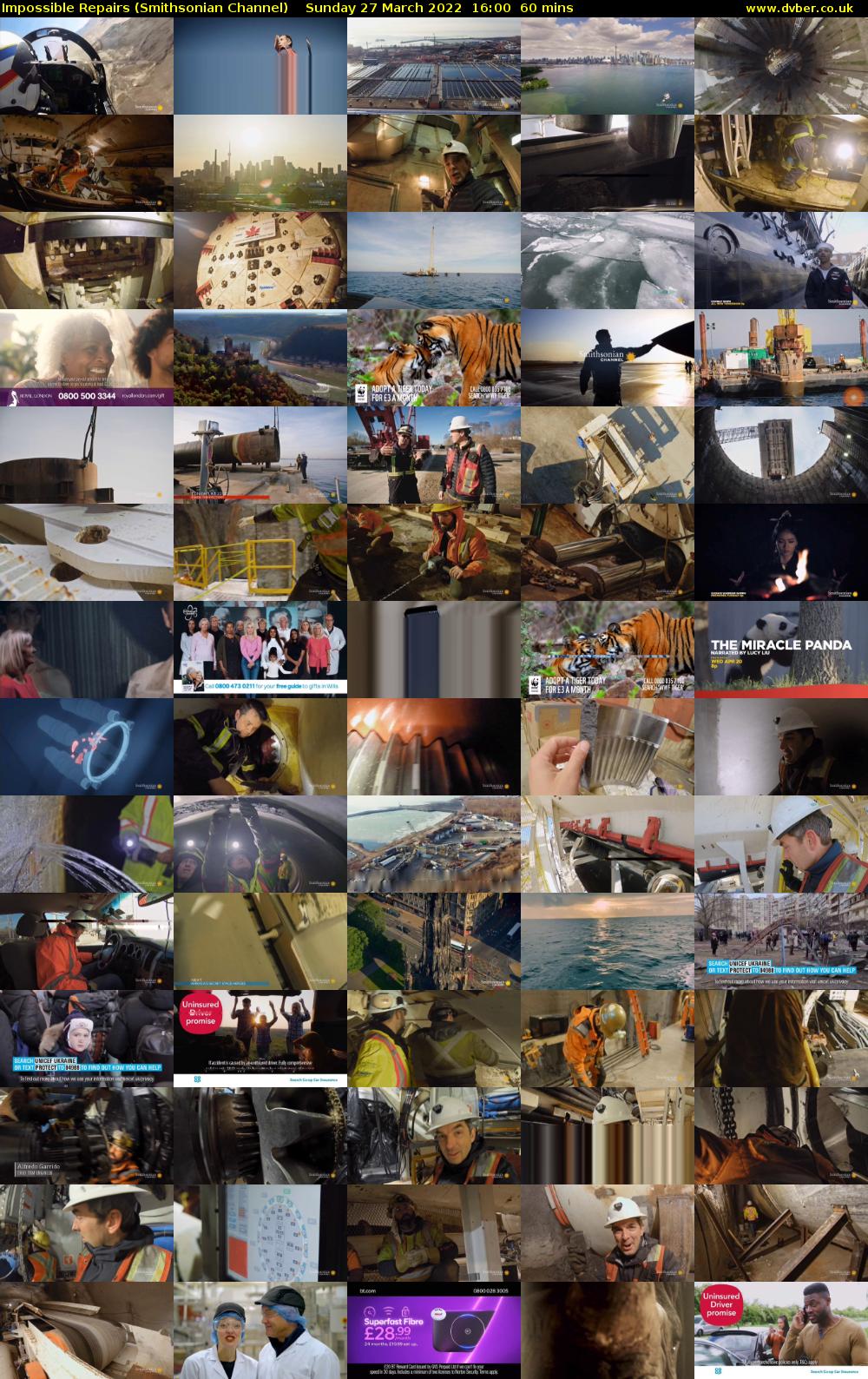Impossible Repairs (Smithsonian Channel) Sunday 27 March 2022 16:00 - 17:00