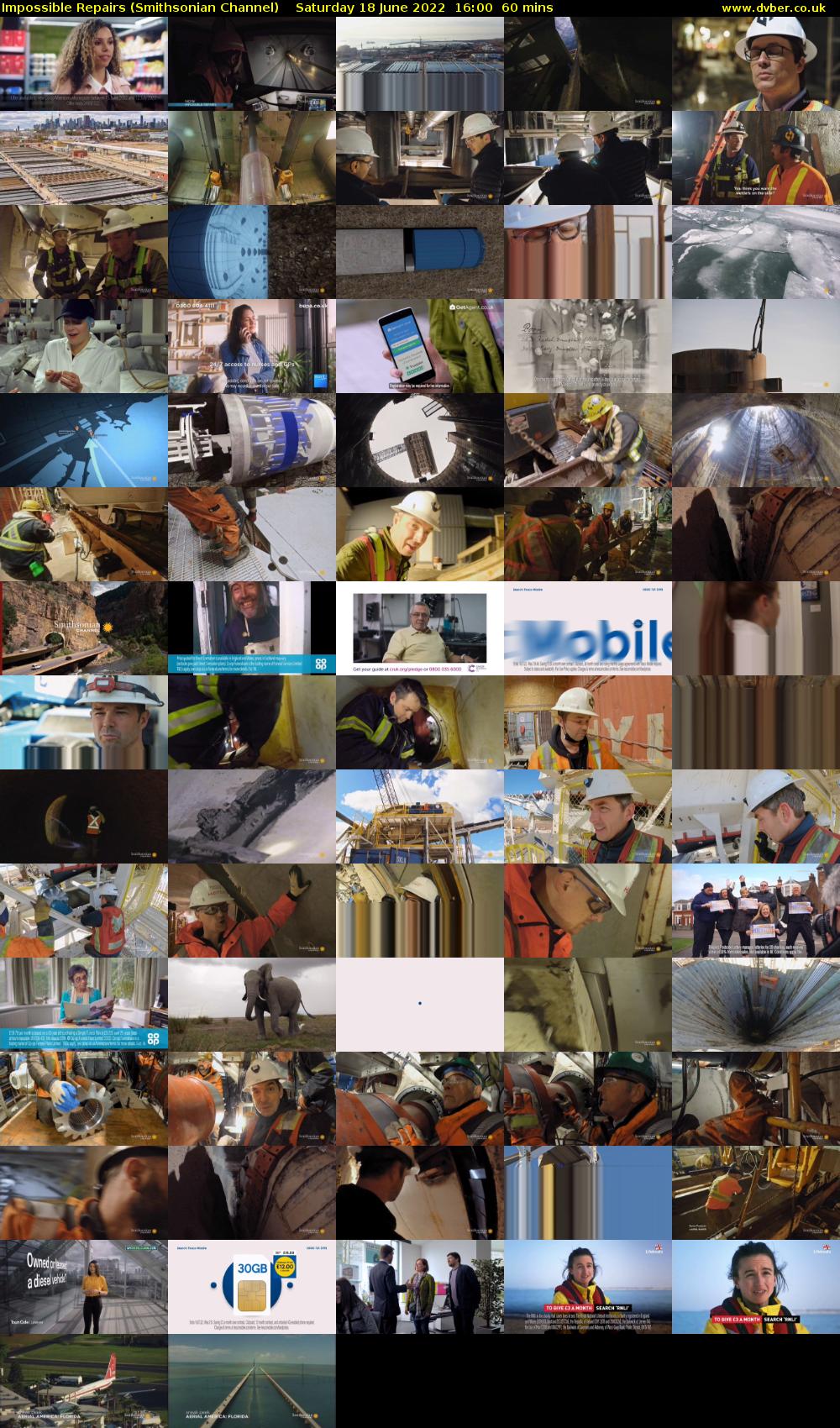 Impossible Repairs (Smithsonian Channel) Saturday 18 June 2022 16:00 - 17:00