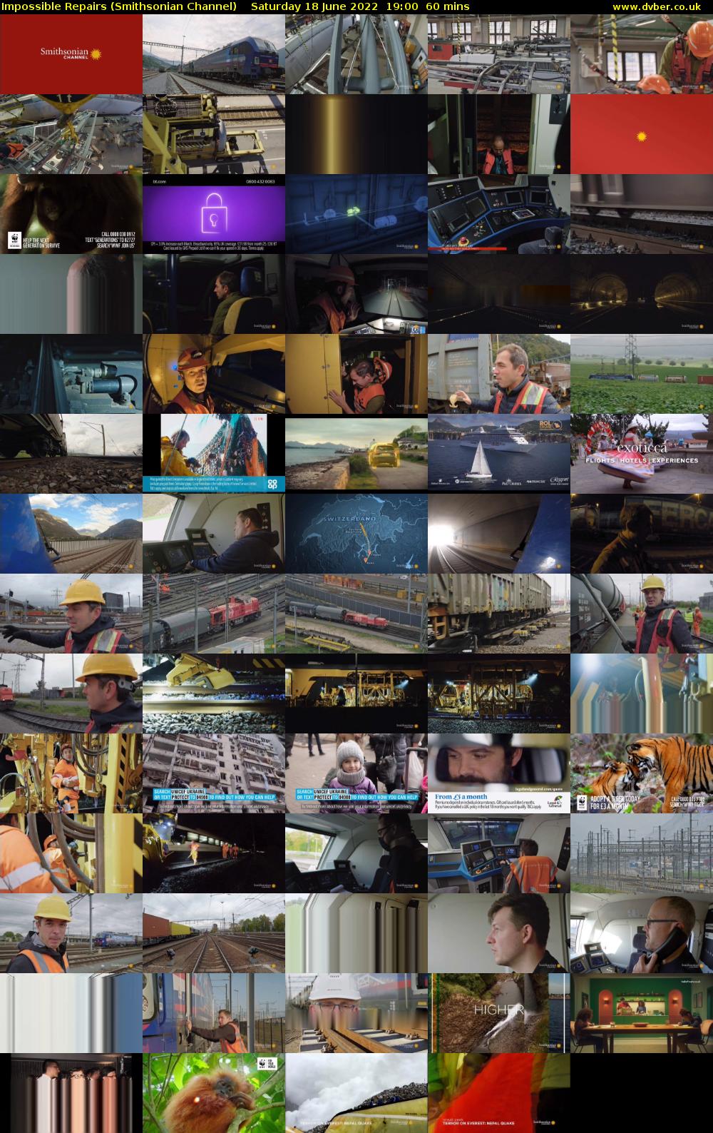 Impossible Repairs (Smithsonian Channel) Saturday 18 June 2022 19:00 - 20:00