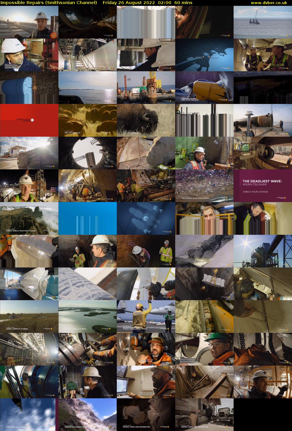 Impossible Repairs (Smithsonian Channel) Friday 26 August 2022 02:00 - 03:00