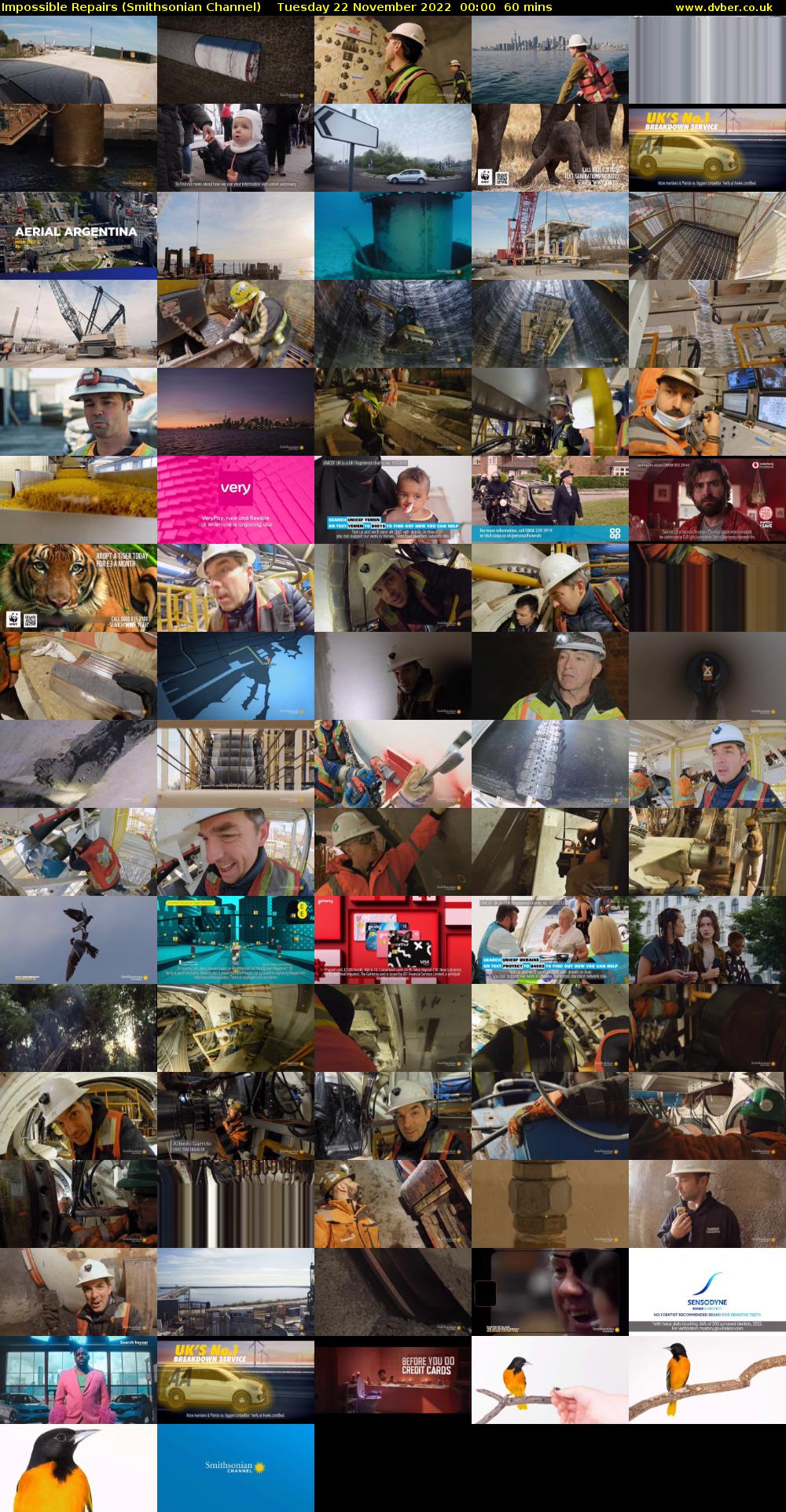 Impossible Repairs (Smithsonian Channel) Tuesday 22 November 2022 00:00 - 01:00
