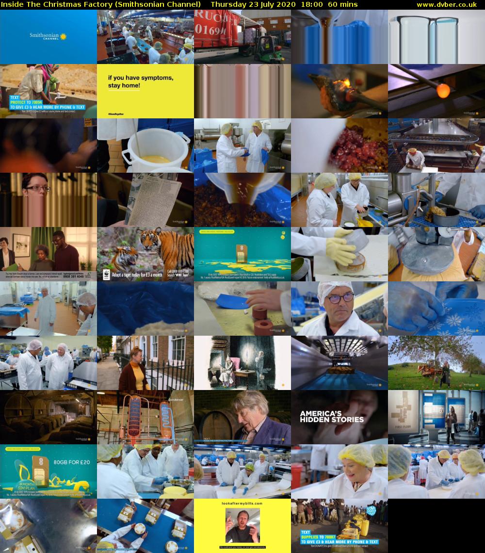 Inside The Christmas Factory (Smithsonian Channel) Thursday 23 July 2020 18:00 - 19:00