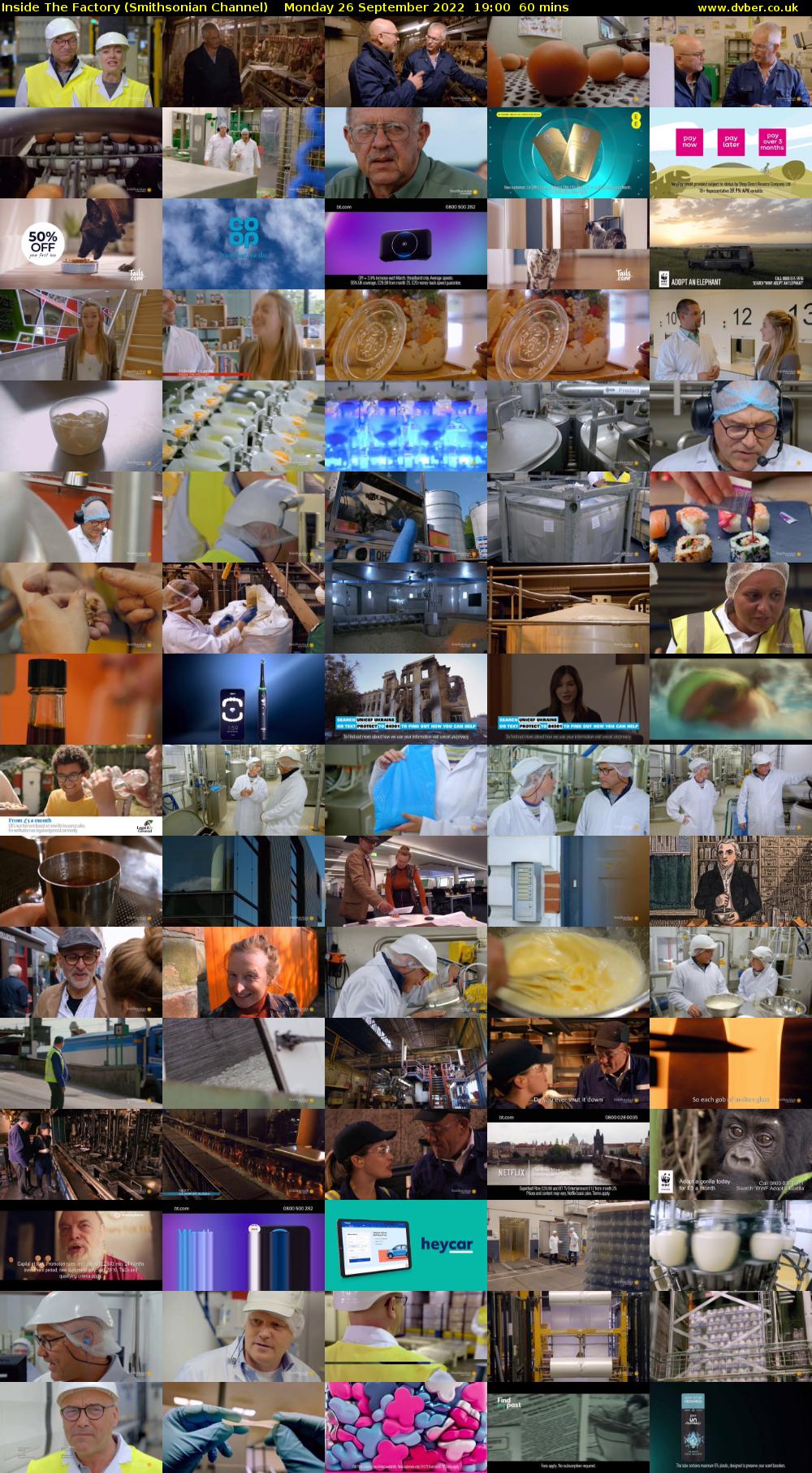 Inside The Factory (Smithsonian Channel) Monday 26 September 2022 19:00 - 20:00