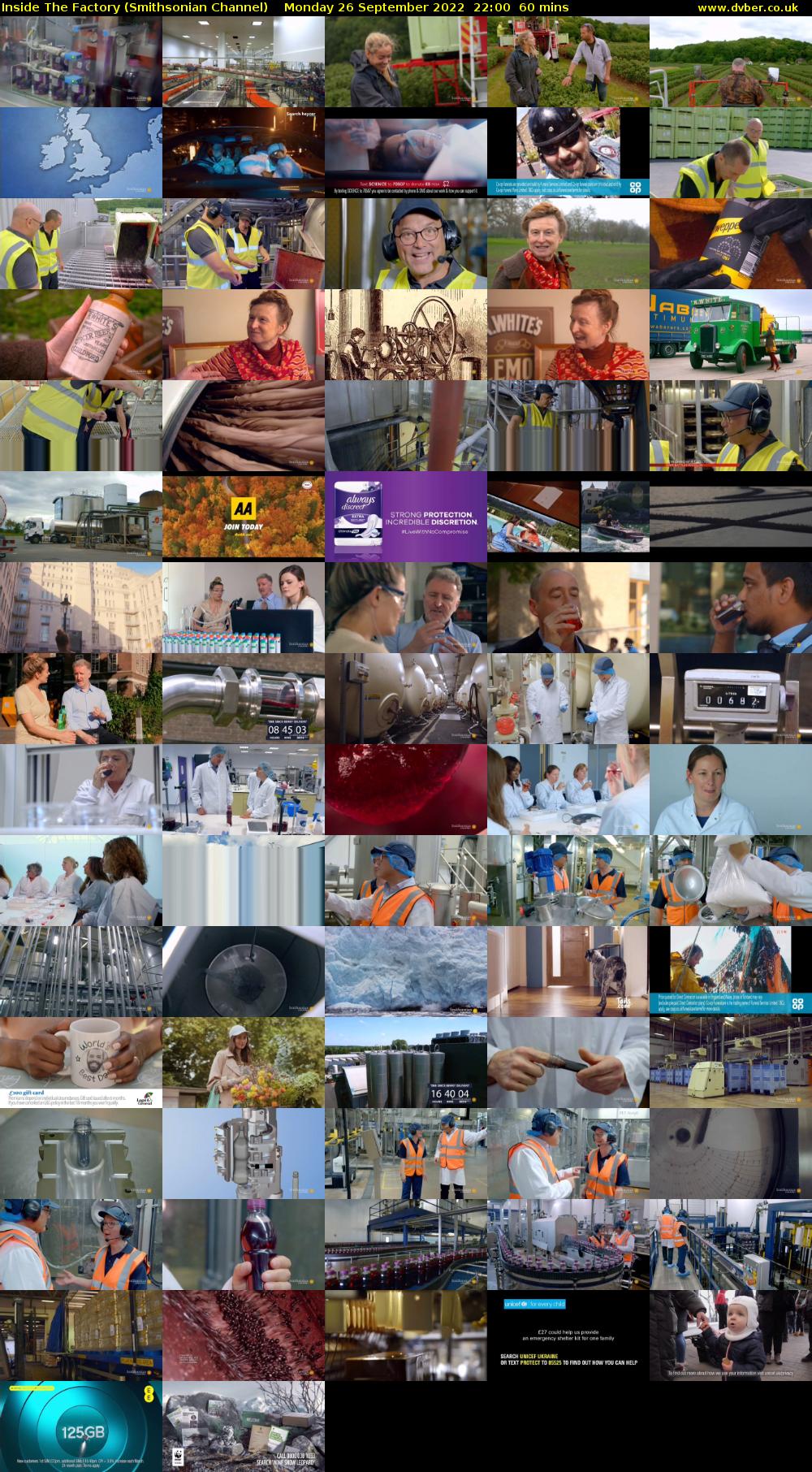 Inside The Factory (Smithsonian Channel) Monday 26 September 2022 22:00 - 23:00