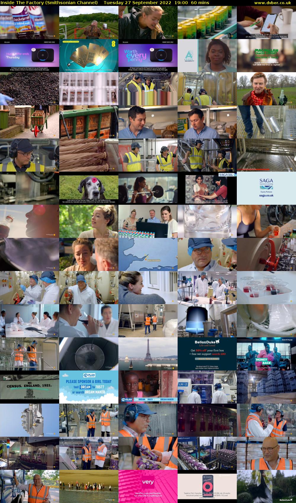 Inside The Factory (Smithsonian Channel) Tuesday 27 September 2022 19:00 - 20:00