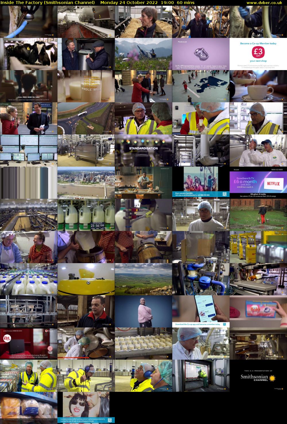 Inside The Factory (Smithsonian Channel) Monday 24 October 2022 19:00 - 20:00