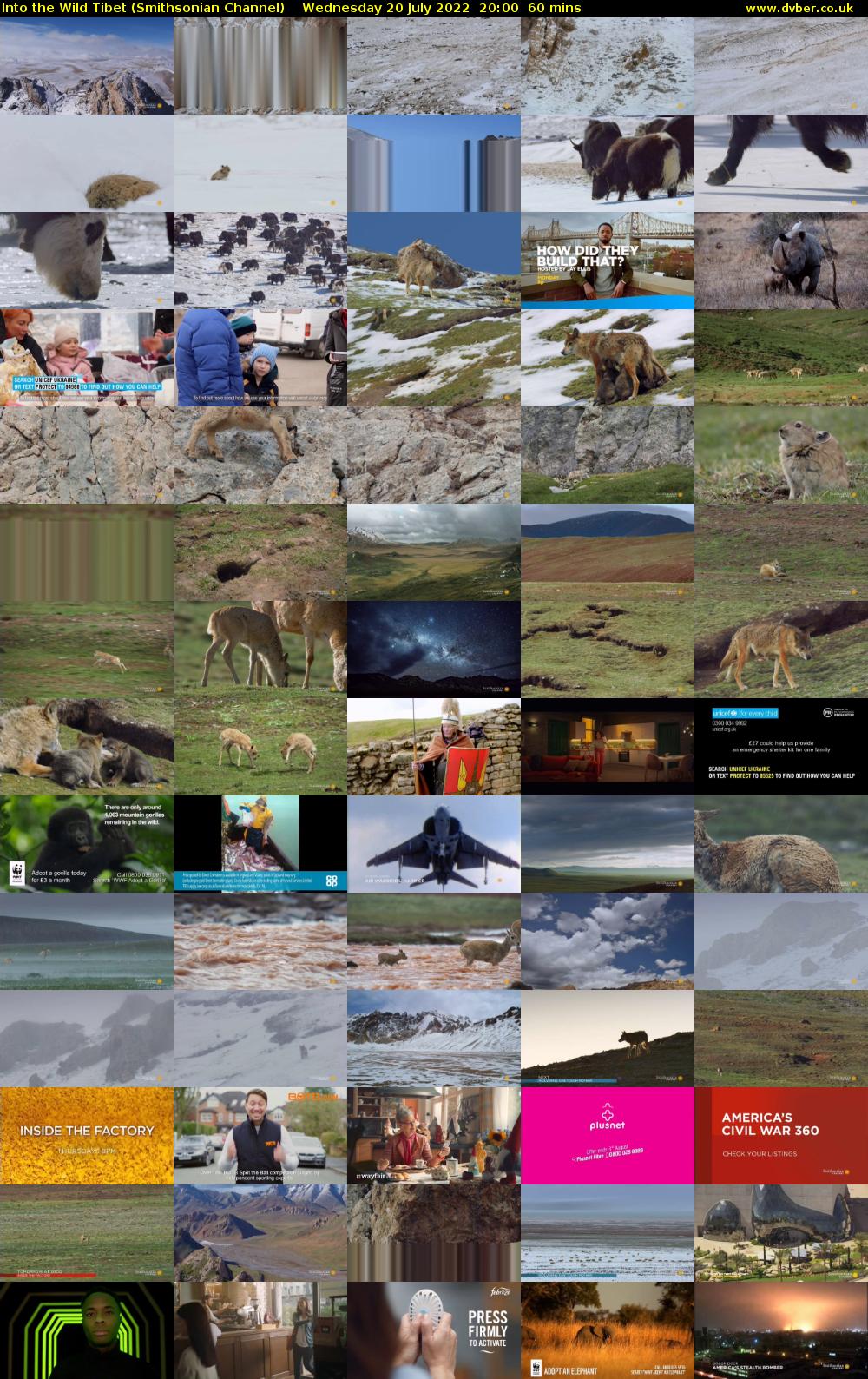 Into the Wild Tibet (Smithsonian Channel) Wednesday 20 July 2022 20:00 - 21:00