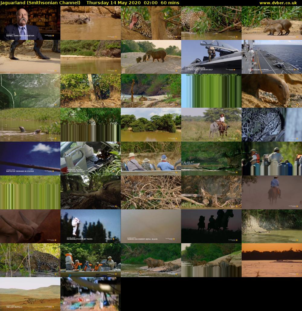 Jaguarland (Smithsonian Channel) Thursday 14 May 2020 02:00 - 03:00