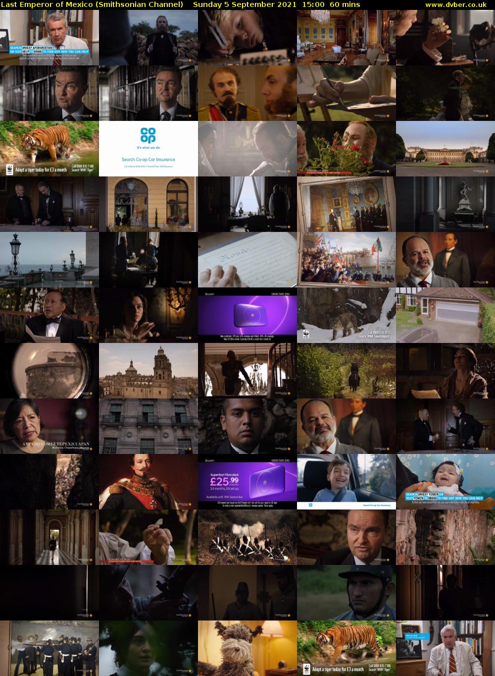 Last Emperor of Mexico (Smithsonian Channel) Sunday 5 September 2021 16:00 - 17:00