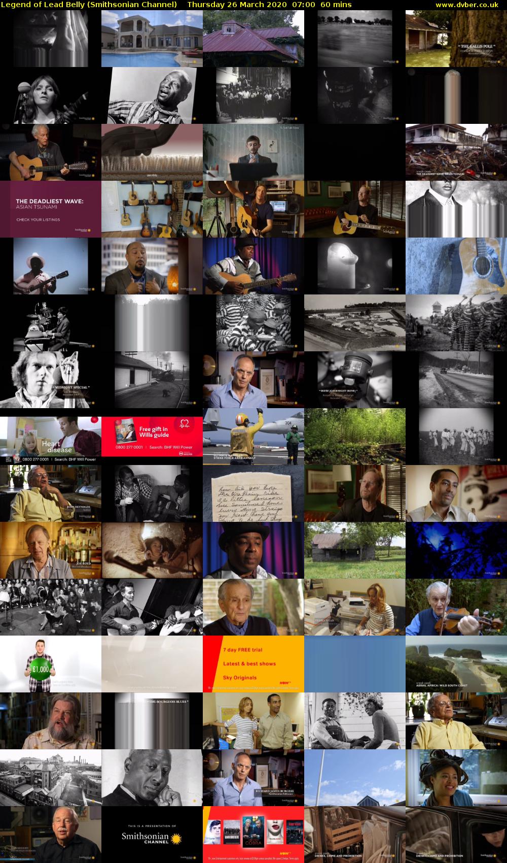 Legend of Lead Belly (Smithsonian Channel) Thursday 26 March 2020 07:00 - 08:00
