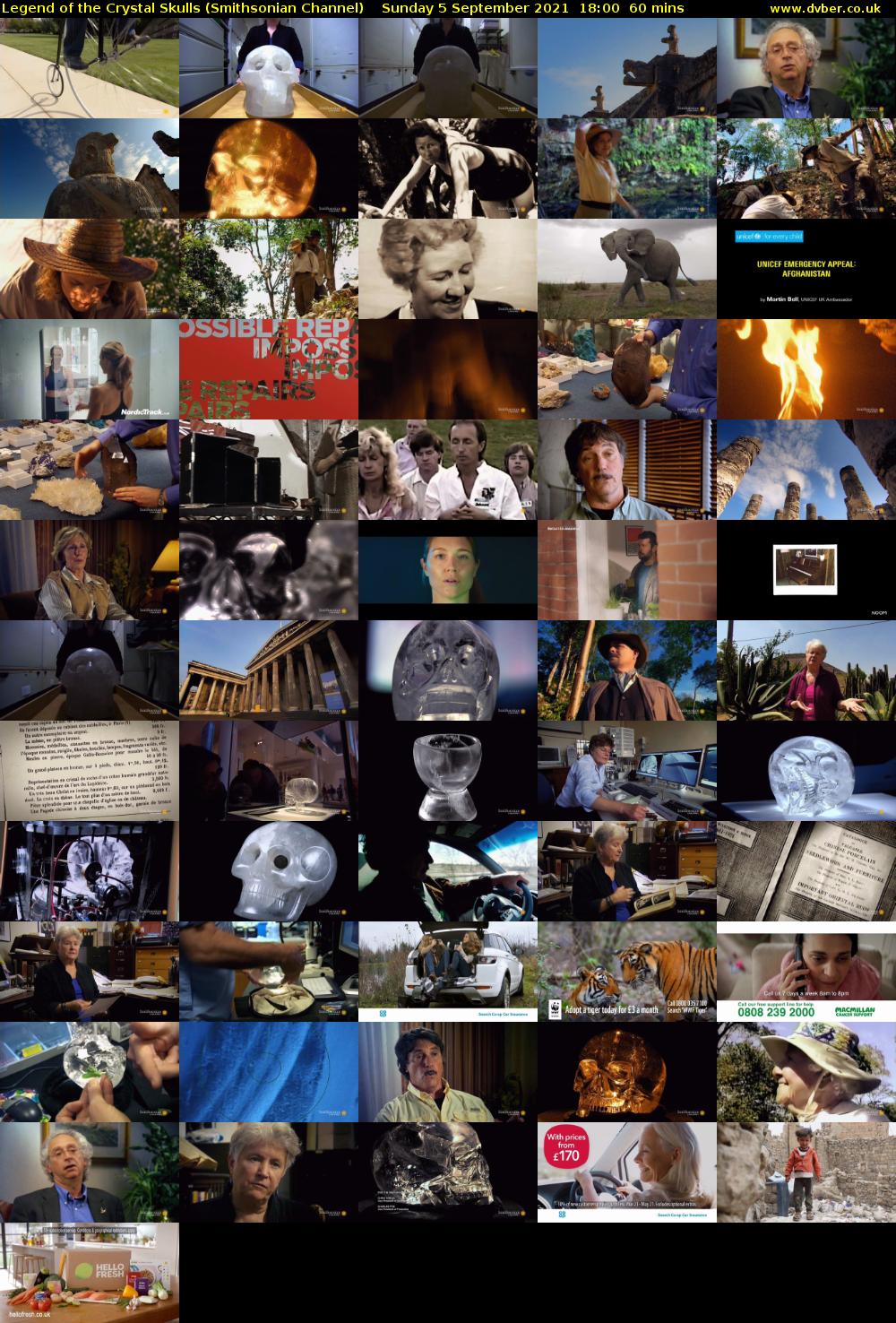 Legend of the Crystal Skulls (Smithsonian Channel) Sunday 5 September 2021 19:00 - 20:00