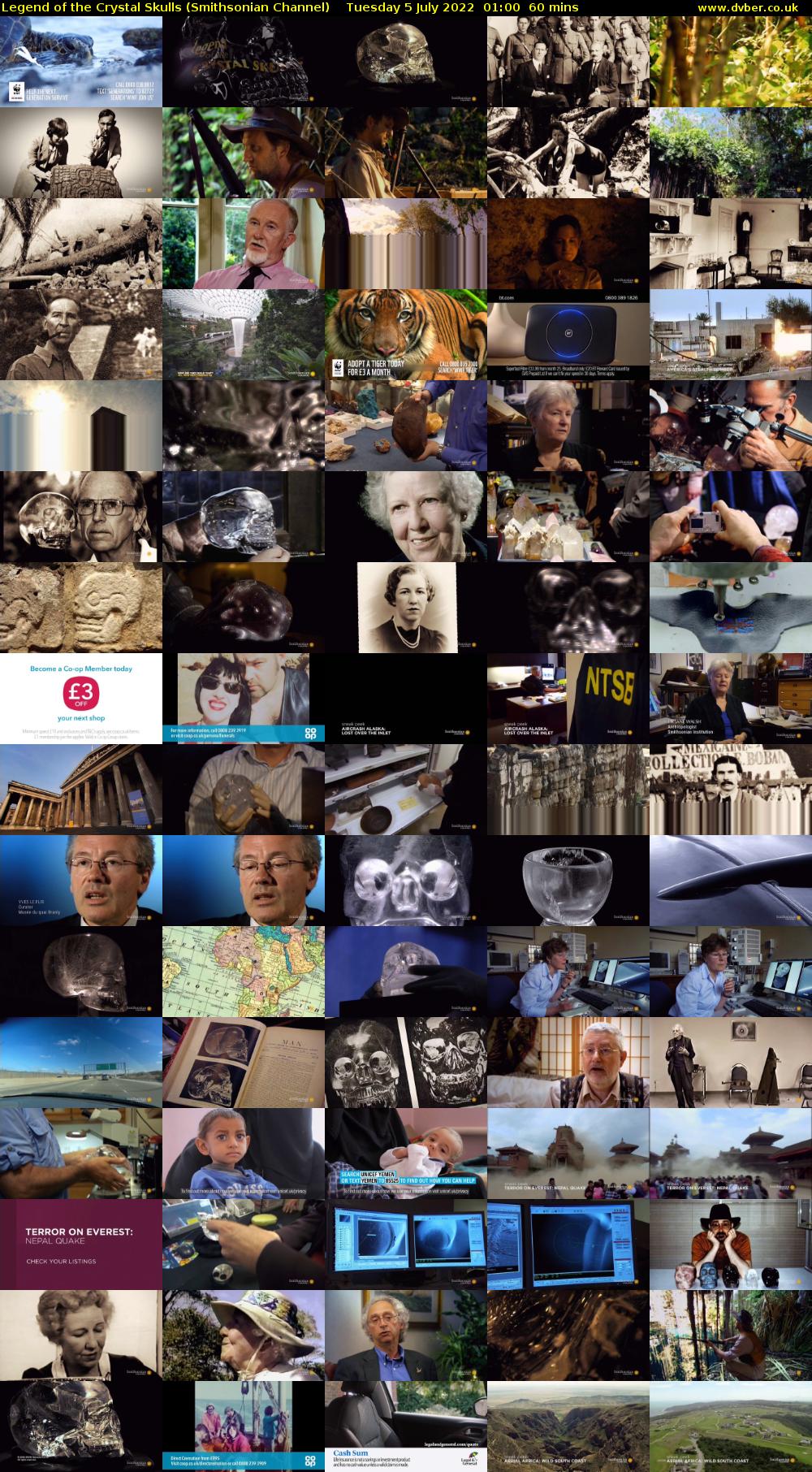Legend of the Crystal Skulls (Smithsonian Channel) Tuesday 5 July 2022 01:00 - 02:00