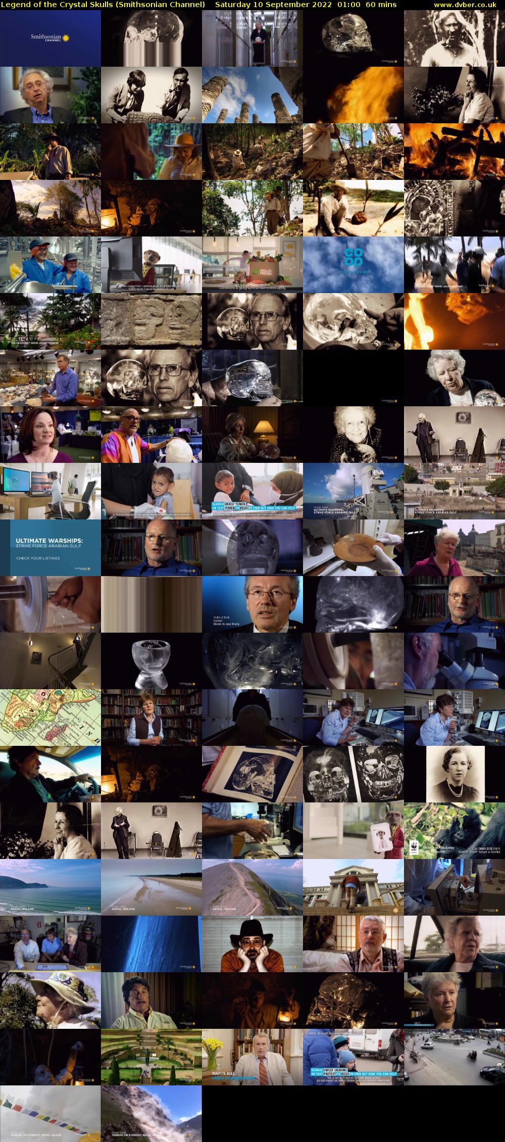 Legend of the Crystal Skulls (Smithsonian Channel) Saturday 10 September 2022 01:00 - 02:00