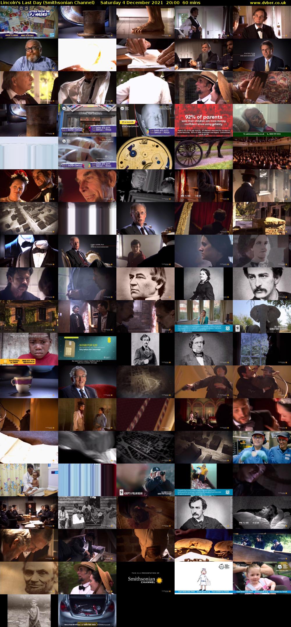 Lincoln's Last Day (Smithsonian Channel) Saturday 4 December 2021 20:00 - 21:00