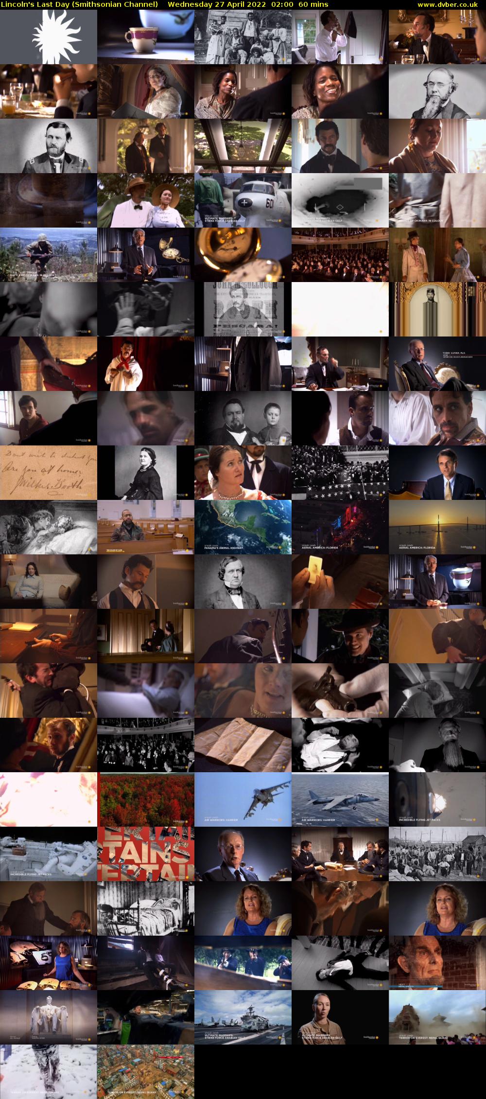 Lincoln's Last Day (Smithsonian Channel) Wednesday 27 April 2022 02:00 - 03:00